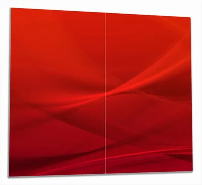 Produktbild von Wallario Herdabdeckplatte aus Glas, Größe 60 x 52 cm 2-teilig, Motiv Abstrakte rotes Muster - roter Stoff
