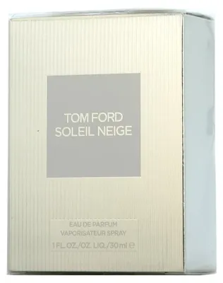 Zdjęcie produktu dla TOM FORD Soleil Neige, Kobiety, 30 ml, Perfumy w płynie, Bergamot Integrale Musk Notes Orange Blossom Jasmine Grandiflorum Concrete Benzoin Resinoid Cistus..., Spray, ALCOHOL DENAT. · FRAGRANCE (PARFUM) · WATER\AQUA\ EAU · LIMONENE · BENZYL SALICYLATE ·...