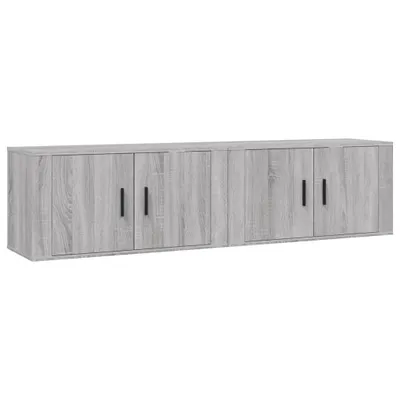 Produktbild von TV-Wandschränke 2 Stk. Grau Sonoma 80x34,5x40 cm