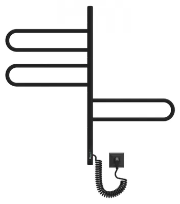 Zdjęcie produktu dla ELNA Fluger 3 Grzejnik łazienkowy elektryczny ruchome przęsła 90W 84x46 cm czarny