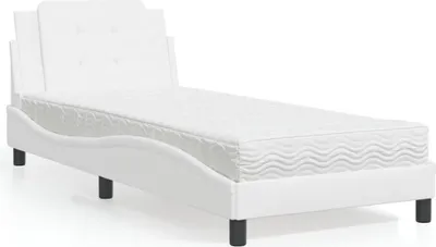 Obrázek produktu pro vidaXL Rám postele bez matrace "Zadar" bílý 100x200 cm Imitace kůže