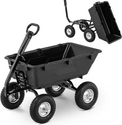 Zdjęcie produktu dla Wózek Wywrotka Ogrodowa Transportowa Uchylna Do 550 Kg Poj. 150 L