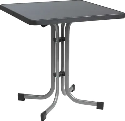 Produktbild von Gartentisch - Grau - Mecalit - Metallgestell - 70 x 70 cm - klappbar