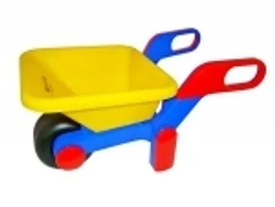 Produktbild von WADER Kinder Schubkarre Bauschubkarre blau rot gelb 64 cm
