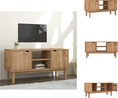 Image de vidaXL Armoire TV OTTA 113,5x43x57 cm Pin massif - Meuble TV