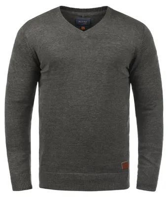 Produktbild von Blend BHLasse Herren Strickpullover Feinstrick Pullover mit V-Ausschnitt Baumwollmischung Regular fit