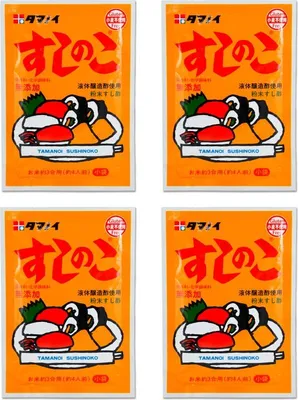 Produktbild von 4er-Pack TANAMOI japanisches Reisessigpulver Sushinoko (4x 35g) | pulverisierter Sushi-Essig