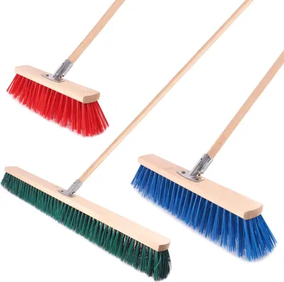 Produktbild von Straßenbesen mit Stil 120cm Besen Kehrbesen Industriebesen Saalbesen Nylonborste Besenbreite: 70 cm, Grifflänge: 120cm