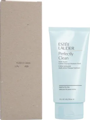 Produktbild von Estée Lauder Perfectly Clean, Reinigungscreme, Frauen, trockene Haut, Reinigend, Feuchtigkeitsspendend, Nährend, Tube, Water\Aqua\Eau; Hydrogenated Polyisobutene; Isohexadecane; Glycerin; Hexyldecyl Stearate;...
