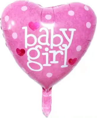 Immagine prodotto di Palloncino cuore in foil baby shower bambina 45cm