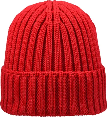 Produktbild von tomBrook Uni Strickmütze mit Umschlag aus Schurwolle mit Innen-Fleece-Fütterung - Wollmütze Wintermütze für Sie und Ihn in Rot