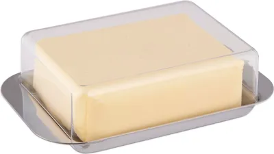 Produktbild von Karl Weis Butterdose für Kühlschranktür, Edelstahl/Acrylglas, 15 x 9,5 x 4,5 cm