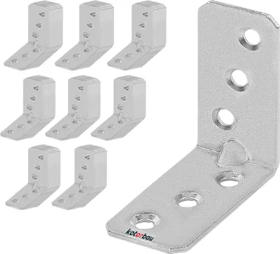 Obrázek produktu pro KOTARBAU® Sada 100 rohových spojů 50 x 50 x 25 x 2 mm s katalyzátorem Ocelová konstrukce Montážní konzoly Nábytkové konzoly Pozinkované robustní dřevěné konzoly Katalyzátor