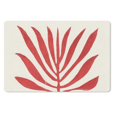 Produktbild von MuchoWow® Mauspad Mousepad Pflanze - Rot - Blätter - Abstrakt 27x18 cm - Mousepads - Maus Mat - Pad - Mausunterlage - Büroartikel - Desk Matten
