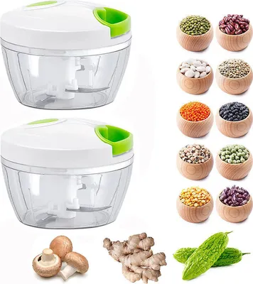 Produktbild von 2x Zwiebelschneider Gemüsehacker Zwiebelhacker Gemüseschneider Zerkleinerer Knoblauch Ingwer Gemüse Küche