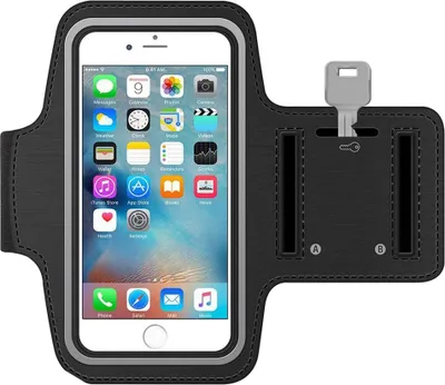 Produktbild von MMOBIEL Sportarmband für iPhone SE / 5S / 5C / 5 / 4S / 4 / 3GS (SCHWARZ)