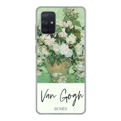 Produktbild von MuchoWow® Handyhülle Schutzhülle Hülle für Samsung Galaxy A51 Malerei - Blumen - Van Gogh Silikon Softcase Handy Hülle - Schutzabdeckung