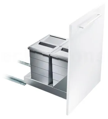Immagine prodotto di Hailo Contenitore per rifiuti 3616411 TB Slide Bottom-Mount 2x24 litri