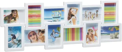 Produktbild von Fotofotorahmen-Collage – 12 Fotos – Collage-Rahmen für die Wand – 10 x 15 cm – Weiß