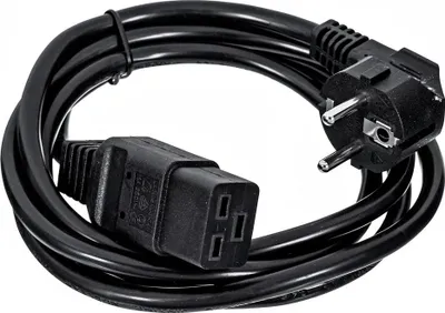 Obrázek produktu pro Napájecí kabel pro server Gembird C19 (Schuko/IEC320) 16 A, 1,8 m, černý