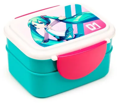 Zdjęcie produktu dla Pudełko na lunch Hatsune Miku ze sztućcami