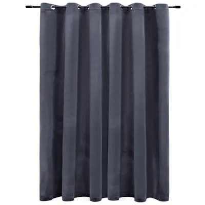 Produktbild von vidaXL Verdunkelungsvorhang mit Metallösen Samt Anthrazit 290 x 245 cm