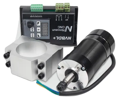 Produktbild von DC-Bürstenloser Spindelmotor, 400W Leistung, 48V Spannung, 12000 U/Min Geschwindigkeit, NVBDL+ Modell, CNC-Kompatibilität