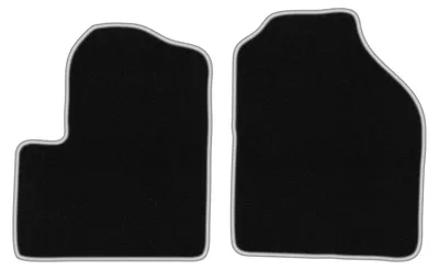 Produktbild von Fußmatten Automatten Velours Schwarz/Silber für Ford Connect 2003-2012 Set 2-tlg