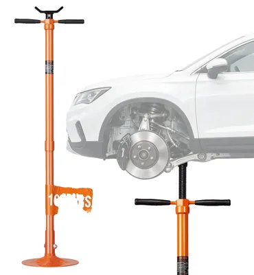 Productafbeelding van VEVOR Ondersteuningsstandaard voor autokrik: Ondersteuningsstandaard voor autokrik met draaigreep, hefhoogte 134-193 cm, oranje