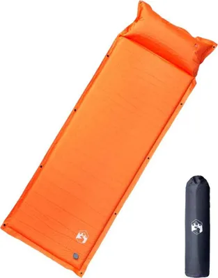 Produktbild von "im Angebot" Selbstaufblasende Isomatte mit Kissen Orange - Isomatten CC17626