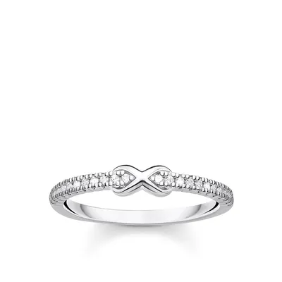 Produktbild von Thomas Sabo TR2322-051-14 Ring Damen Infinity Weiße Steine Silber Gr. 50