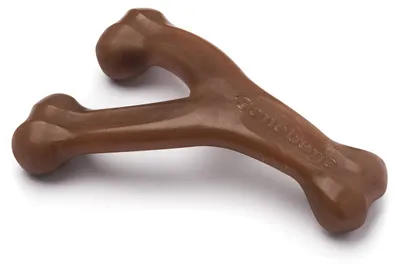 Produktbild von Benebone Wishbone für Hunde, Erdnussgeschmack, mittelgroß, Kauknochen