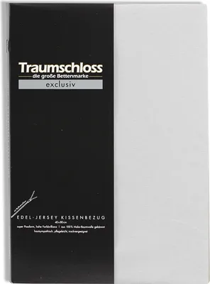 Produktbild von Traumschloss Exclusiv Edel-Jersey Kissenbezug 40 x 40 cm silber (hell) Edel-Jersey, mit Reißverschluss