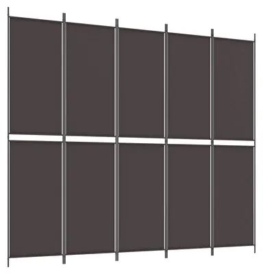 Produktbild von 5-tlg. Paravent Braun 250x220 cm Stoff