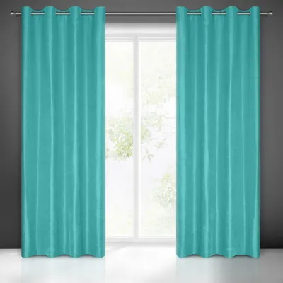 Obrázek produktu pro Eurofirany 333812, Sheer, Tyrkysová, Jednobarevný, Polyester, Průchodka, 197 g/m²