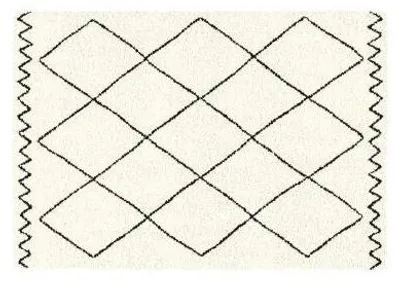 Image de Tapis rectangulaire - L 170 x H 120 cm - Saoura Beige