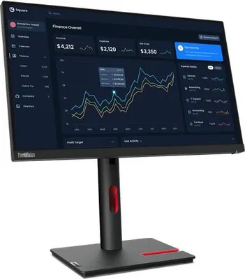 Produktbild von Lenovo ThinkVision T23i-30, 58,4 cm (23"), 1920 x 1080 Pixel, Full HD, LED, 6 ms, Schwarz