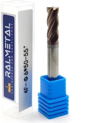 Obrázek produktu pro Fréza z plného karbidu 6 x 15 x 50 mm, 4 břity, 55 HRC