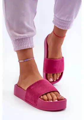 Obrázok produktu pre Dámske semišové mules na platforme Big Star NN274A672 Fuchsia 41