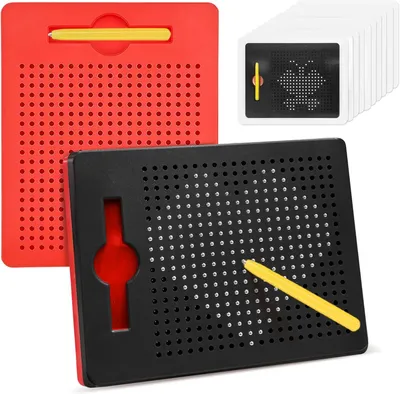 Obrázok produktu pre Magnetická kresliaca tabuľka, sada 2 kusov, červená a čierna, pre deti od 3 rokov, vzdelávacia hračka