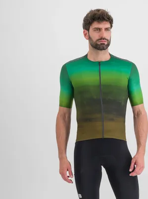 Zdjęcie produktu dla Koszulka rowerowa z krótkim rękawem SPORTFUL – FLOW SUPERGIARA – zielono-brązowa, rozmiar M