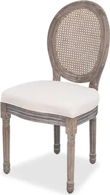 Produktbild von vidaXL Esszimmerstühle 4 Stk. Creme Stoff