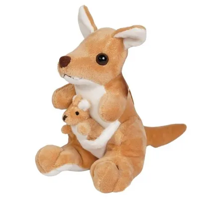 Produktbild von Plüschtier Känguru Mama mit Baby im Beutel Kuscheltier 16cm