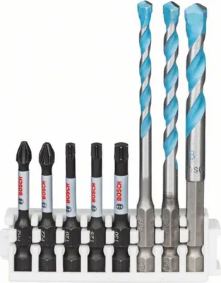 Obrázok produktu pre Súprava vrtákov a bitov Bosch 8 kusov