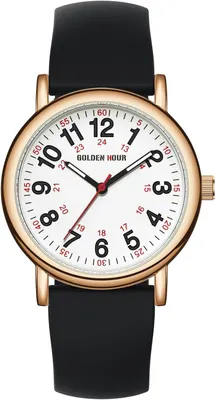 Image de Montre infirmière étanche pour professionnels de santé, étudiants et femmes/hommes, cadran lumineux, 24 heures, trotteuse, bracelet en silicone