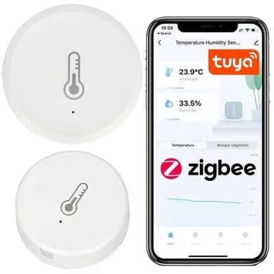 Zdjęcie produktu dla Czujnik temperatury wilgotności zigbee tuya do domu inteligentnego