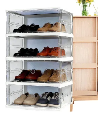 Produktbild von Stapelbare Schuhaufbewahrungsbox mit magnetischer Tür