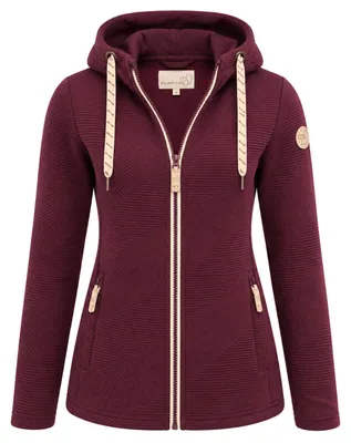 Produktbild von Baumfuchs Damen Strickfleecejacke 3D-Streifendesign Hortensie, Größe L