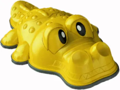 Image de sentier sensoriel pierres de rivière Crocodile - jaune