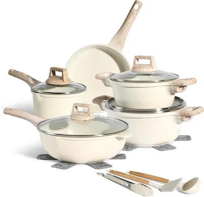 Produktbild von Induktions-Kochgeschirr-Set 4-teilig Aluminium Antihaftbeschichtung